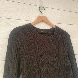 Jeanne Pierre Cotton Cableknit Dark Grey Tunic